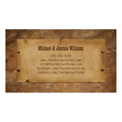 Leather Business Cards (back side)