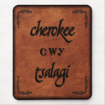 Leather Cherokee - Tsalagi Mouse Pad