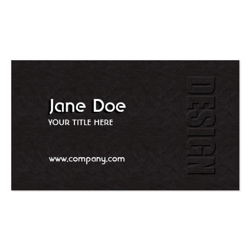 Leather Design Business Card (front side)