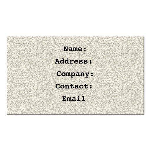 leather fawn - business card (front side)