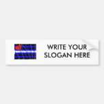 LEATHER FLAG BUMPER STICKER