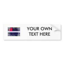 LEATHER FLAG DISTRESSED -.png Bumper Stickers