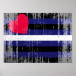 LEATHER FLAG DISTRESSED -.png Print