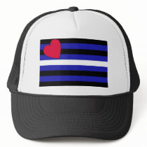 Leather Flag Mesh Hat