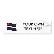 LEATHER FLAG WAVING BUMPER STICKERS