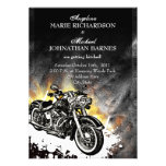 Leather & Flames Offbeat Biker Wedding Invitation