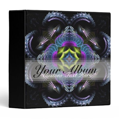 Leather Fractal Geometry Art Avery Binder
