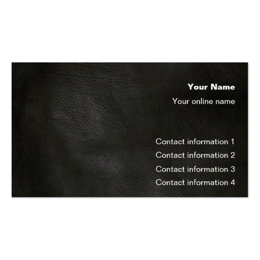 Leather Grain Trick card / Business Card (front side)