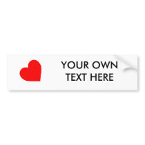 LEATHER HEART SYMBOL BUMPER STICKER
