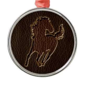 Leather Horse Dark ornament