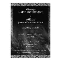 Leather & Lace Offbeat Biker Wedding Invitation