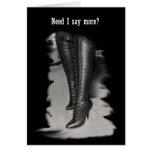 Leather Lace Up Boots Cards