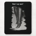 Leather Lace Up Boots Mouse Pad mousepad