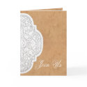Leather & Lace Western Wedding Invitation CARDS