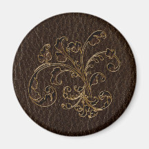 Leather-Look Bouquet 2 Dark Magnets