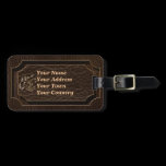 Leather-Look Bouquet 2 Dark luggage tags