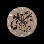 Leather-Look Bouquet 2 Soft wall clocks