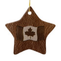 Leather-Look Canada Flag Christmas Tree Ornament