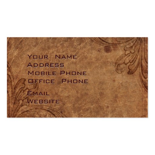 Leather Look Corporate Business Card (back side)