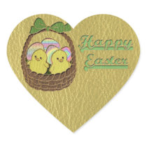 Leather-Look Easter Basket Sticker