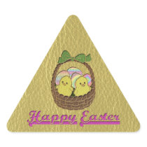 Leather-Look Easter Basket Sticker