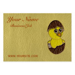 Leather-Look Easter Chicken Business Card Templates