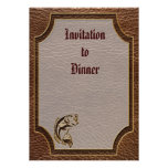 Leather-Look Fish Personalized Invites