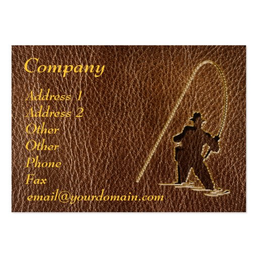 Leather-Look Fisherman Business Cards (back side)
