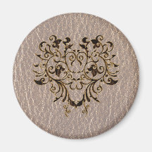 Leather-Look Flower 2 Soft Fridge Magnet