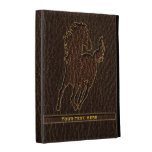 Leather-Look Horse Dark iPad Folio Cover