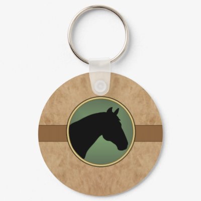 Leather look Horse Head KEYCHAIN by RanchLady