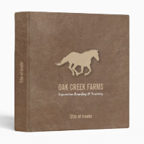 Leather Look Horse Imprint binders