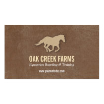 Leather Look Horse Imprint business cards