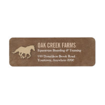 Leather Look Horse Imprint labels