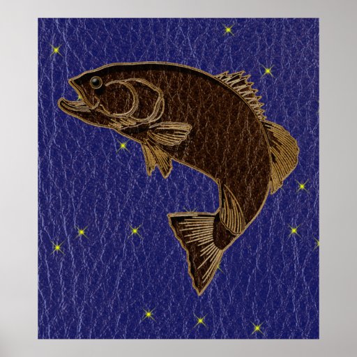 Leather Look Native American Zodiac Salmon Posters Zazzle