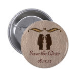 Leather-Look Wedding Soft Pinback Buttons