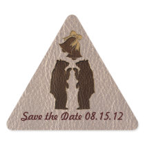 Leather-Look Wedding Soft Triangle Sticker