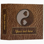 Leather-Look Yin Yang Heart 3 Ring Binders