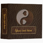 Leather-Look Yin Yang Heart Dark Vinyl Binder