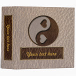 Leather-Look Yin Yang Heart Soft Vinyl Binders