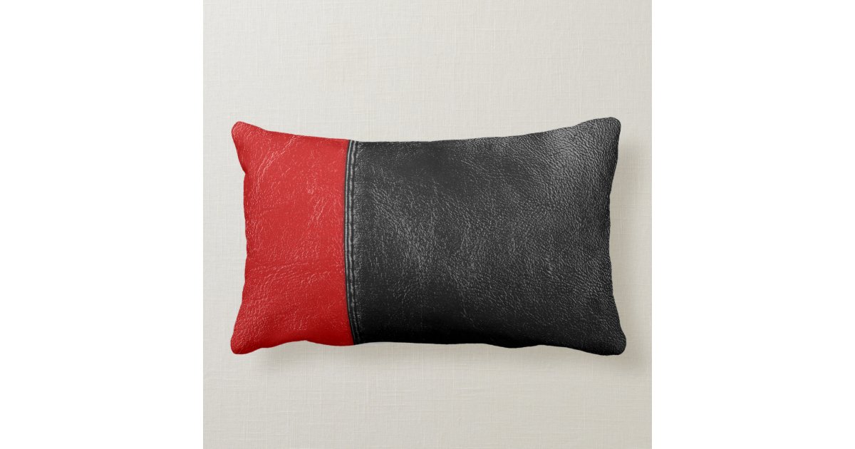 leather lumbar pillow