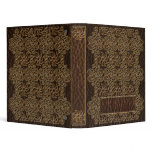 Leather Ornament Dark 3 Ring Binders