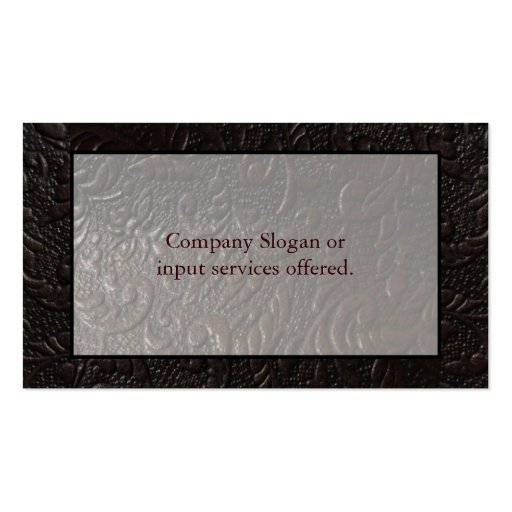 Leather Paisley Business Card (back side)