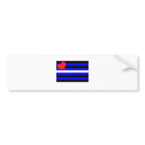 Leather Pride Flag bumper stickers