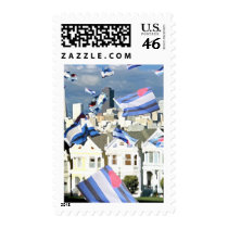 Leather Pride Flags Over San Francisco postage