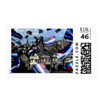 Leather Pride Flags Over San Francisco Postage Stamp