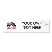 LEATHER RAINBOW BUMPER STICKERS