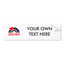LEATHER RAINBOW FLAG BUMPER STICKER