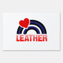 LEATHER RAINBOW FLAG LAWN SIGN