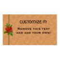 Leather & Rose Personal Profile Card business cards